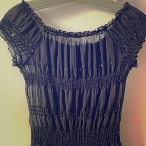 Black Blouse w/ Sequin